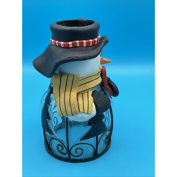 Snowman Tea Light Candle Holder,cover Christmas Decor 7” - Picture 6 of 10